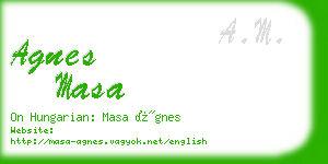 agnes masa business card